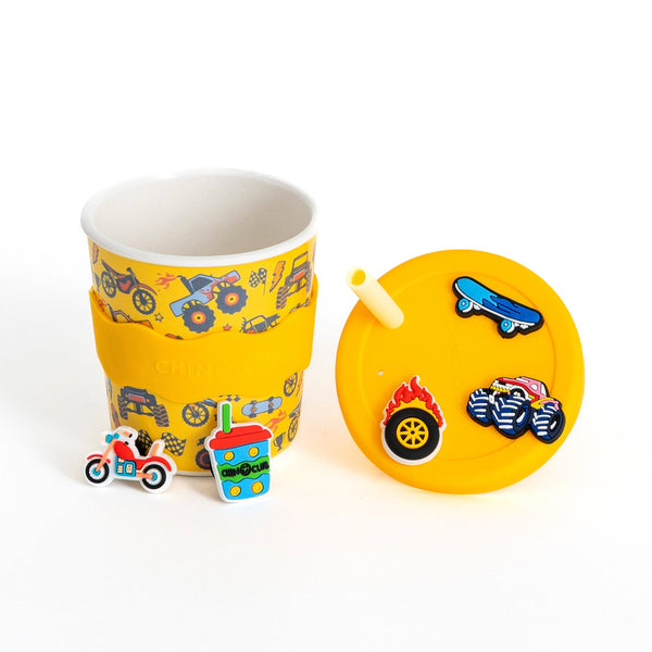 Chino Charm Keep Cup 8oz (240ml) with Charms and Straw | Wheelies
