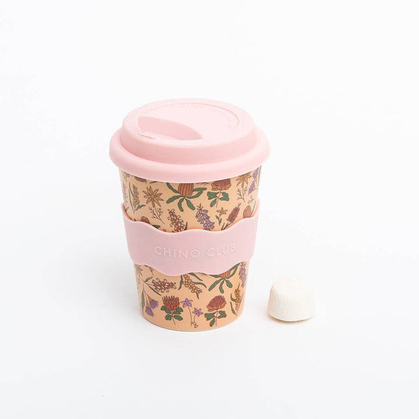 Adult Reusable Bamboo Coffee Cup 12oz (350ml) | Australian Wildflowers