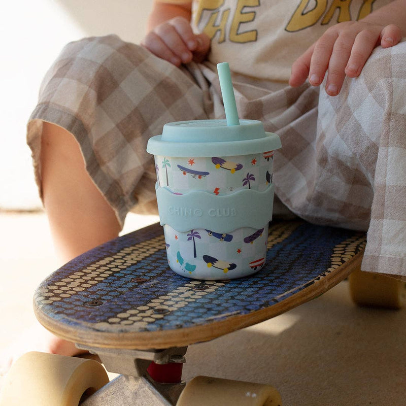 Kids Keep Cup 8oz (240ml) with Straw | Skateboard
