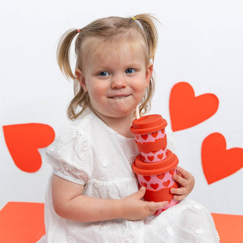 Adult Reusable Bamboo Coffee Cup 12oz (350ml) | Hearts