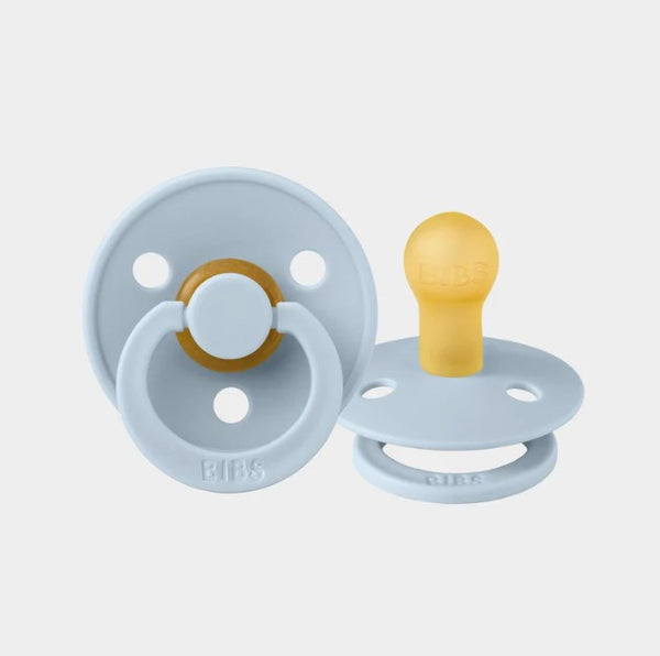 BIBS Colour Dummies (Pacifiers) 2 Pack | Baby Blue
