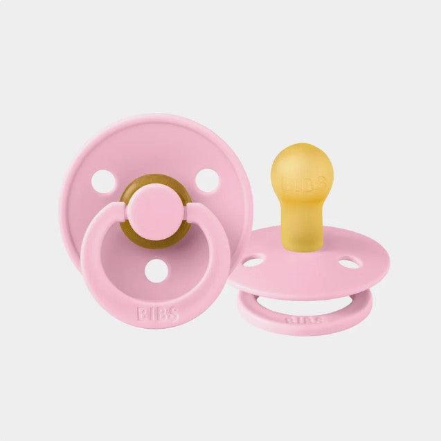 BIBS Colour Dummies (Pacifiers) 2 Pack | Baby Pink