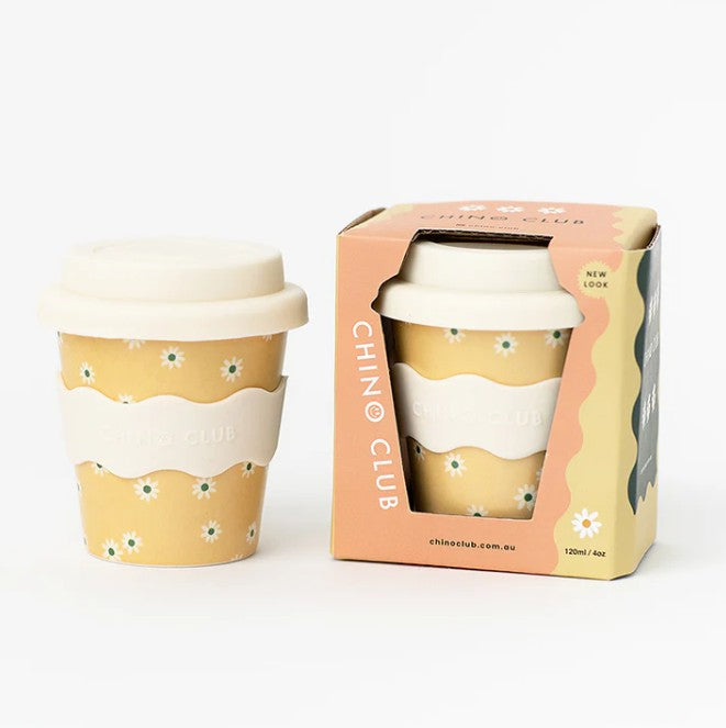 Babychino Cup 4oz (120ml) | Yellow Daisy