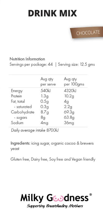 Lactation Chocolate Drink Mix