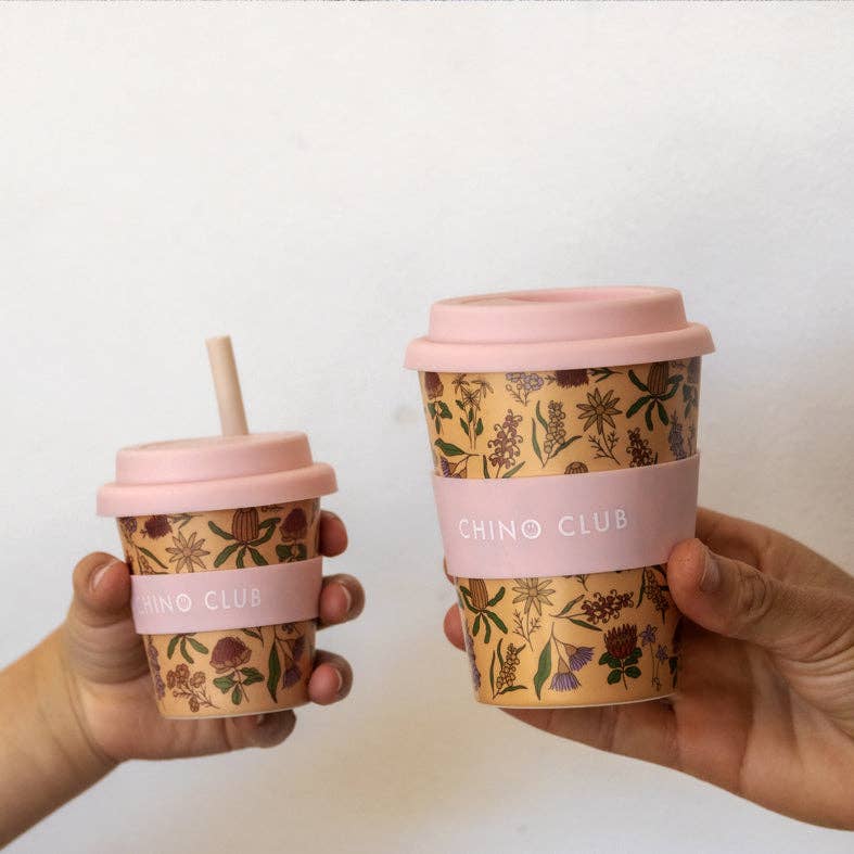 Adult Reusable Bamboo Coffee Cup 12oz (350ml) | Australian Wildflowers