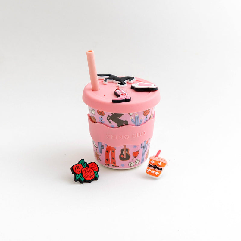 Chino Charm Keep Cup 8oz (240ml) with Charms and Straw | Cowgirl