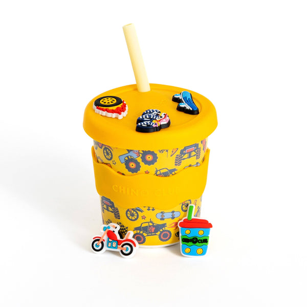 Chino Charm Keep Cup 8oz (240ml) with Charms and Straw | Wheelies