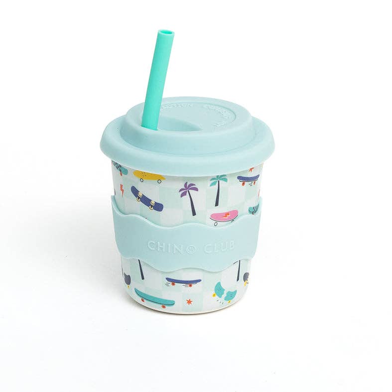 Kids Keep Cup 8oz (240ml) with Straw | Skateboard