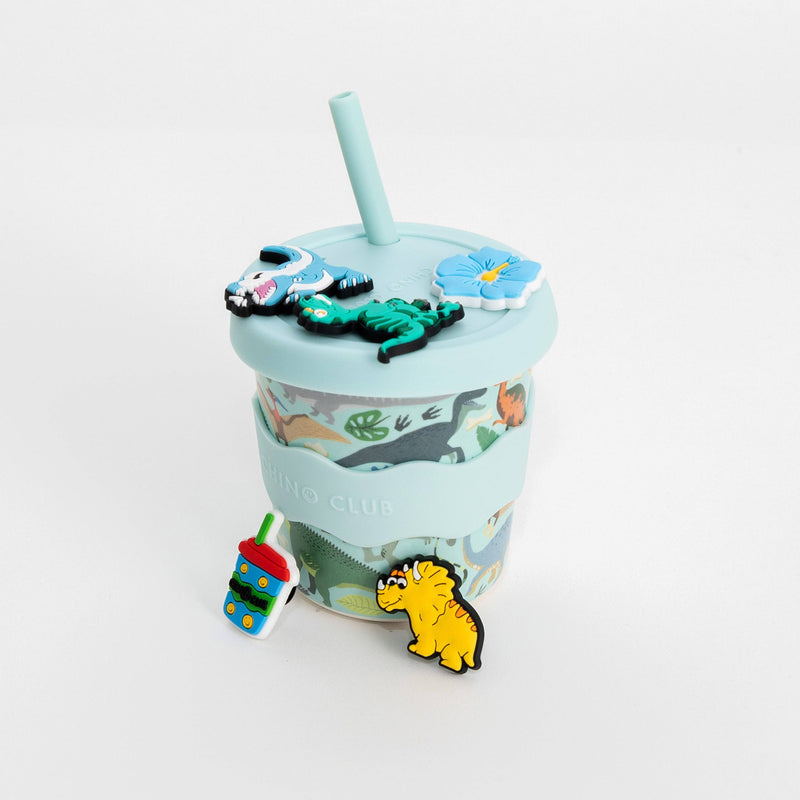 Chino Charm Keep Cup 8oz (240ml) with Charms and Straw | Dino
