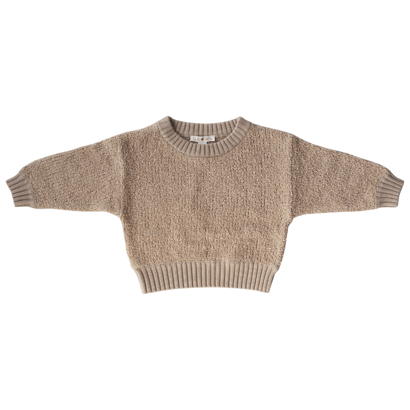 Teddy Boucle Pull Over | Stone