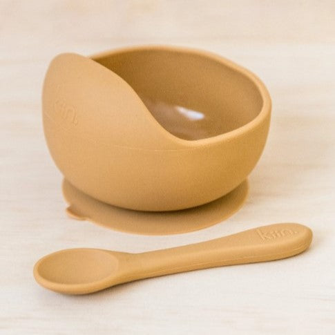 Silicone Bowl + Spoon Set | Tan